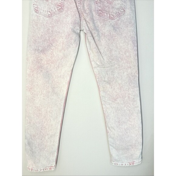 Levis Jeans Mens 33x30 Pink Cream 511 Slim Acid Wash Denim Pants Retro 80s - Picture 6 of 12